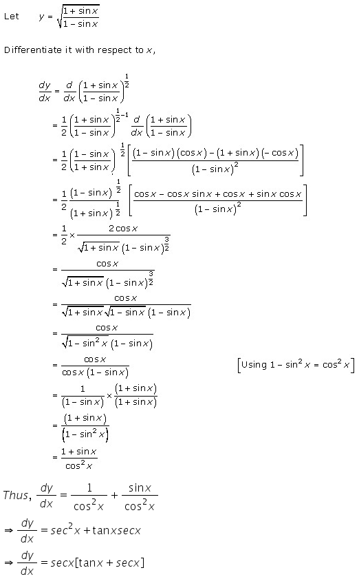 RD Sharma Class 12 Solutions Chapter 11 Differentiation Ex 11.2 Q16