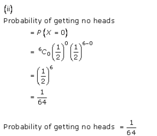 RD Sharma Class 12 Solutions Chapter 33 Binomial Distribution Ex 33.1 Q 32-i