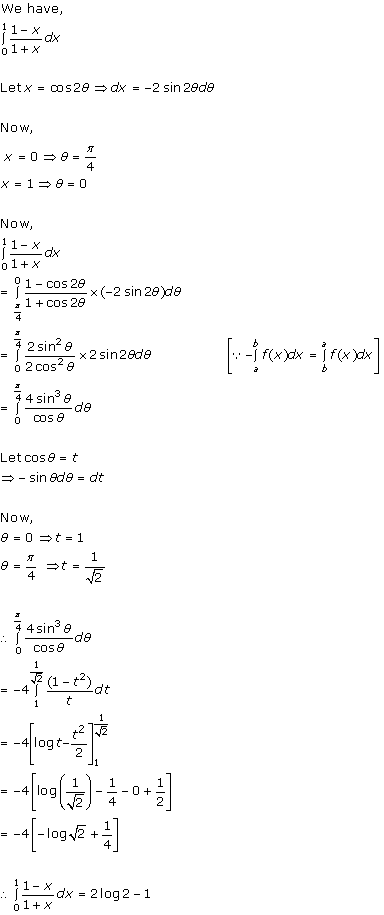 RD Sharma Class 12 Solutions Chapter 20 Definite Integrals Ex 20.1 Q14