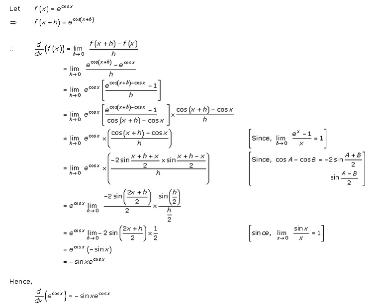 Free RD Sharma Class 12 Solutions Chapter 11 Differentiation Ex 11.1 Q4