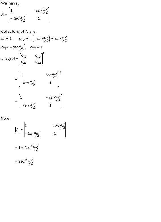 RD Sharma Class 12 Solutions Chapter 7 Adjoint and Inverse of Matrix Ex 7.1 Q1-iv