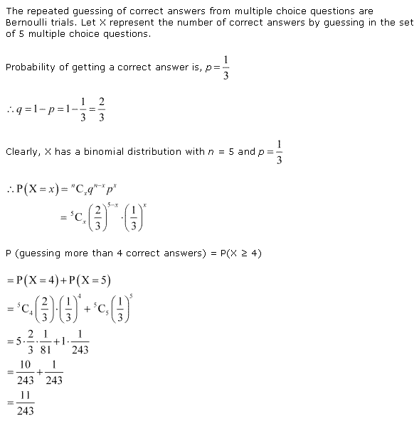 RD Sharma Class 12 Solutions Chapter 33 Binomial Distribution Ex 33.1 Q 43