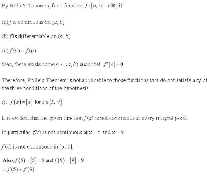 RD Sharma Class 12 Solutions Chapter 15 Mean Value Theorems Ex 15.1 Q10-i