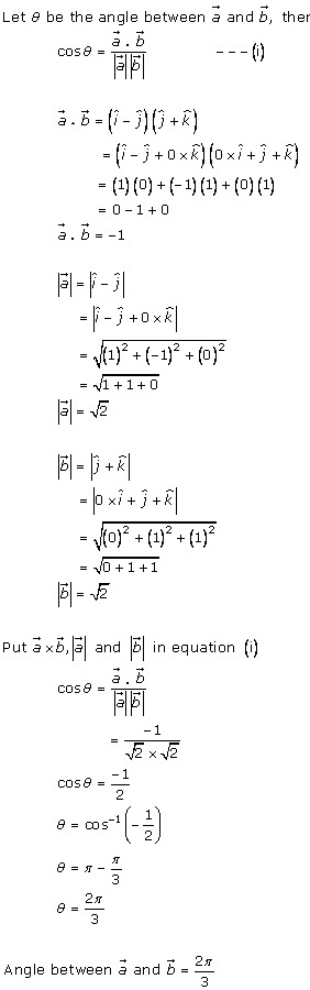 RD Sharma Class 12 Solutions Chapter 24 Scalar or Dot Product Ex 24.1 Q5-i