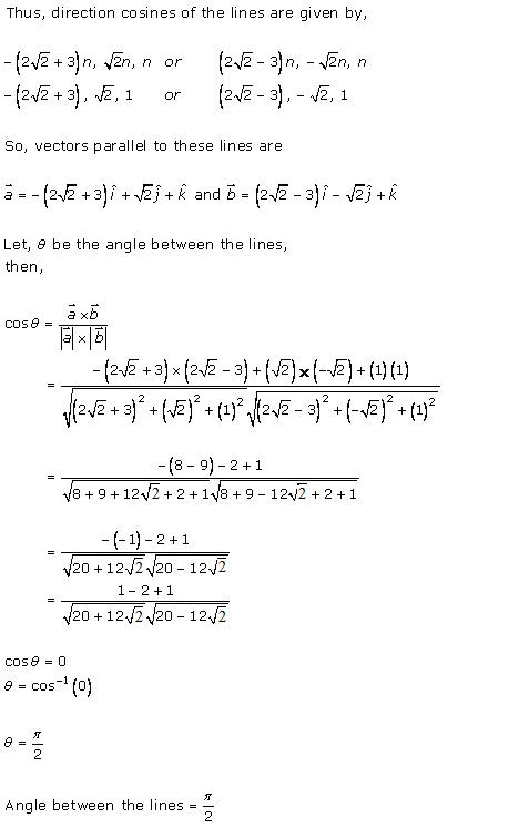 RD Sharma Class 12 Solutions Chapter 27 Direction Cosines and Direction Ratio Ex 27.1 Q4-vi