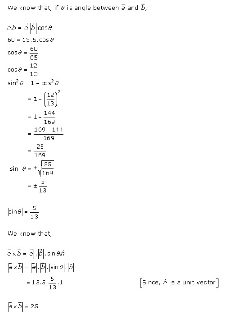 RD Sharma Class 12 Solutions Online Chapter 25 Vector or Cross Product Ex 25.1 Q13