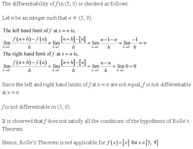 Free Online RD Sharma Class 12 Solutions Chapter 15 Mean Value Theorems Ex 15.1 Q10-ii