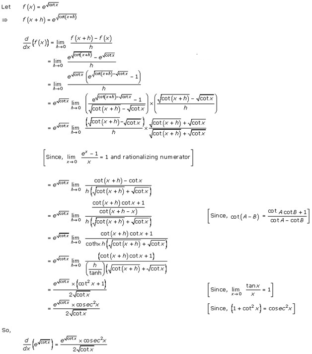 RD Sharma Class 12 Solutions online Chapter 11 Differentiation Ex 11.1 Q7-i