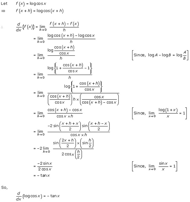 Free RD Sharma Class 12 Solutions Online Chapter 11 Differentiation Ex 11.1 Q6