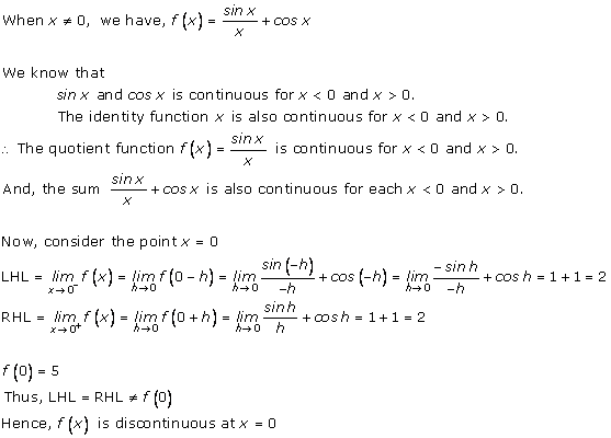 RD Sharma Class 12 Solutions Chapter 9 Continuity Ex 9.2 Q3-vi