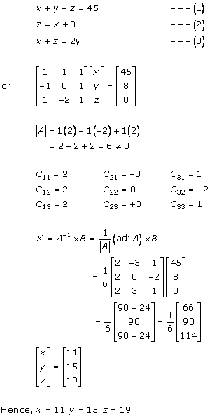 RD Sharma Class 12 Solutions Chapter 8 Solution of Simultaneous Linear Equations Ex 8.1 Q11