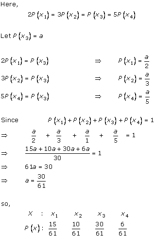 RD Sharma Class 12 Solutions Chapter 32 Mean And Variance of a Random Variable Ex 32.1 Q 5