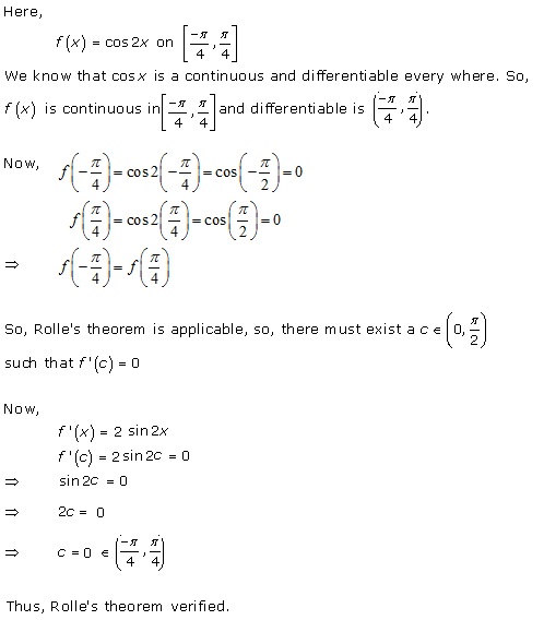 RD Sharma Class 12 Solutions Chapter 15 Mean Value Theorems Ex 15.1 Q6-iii