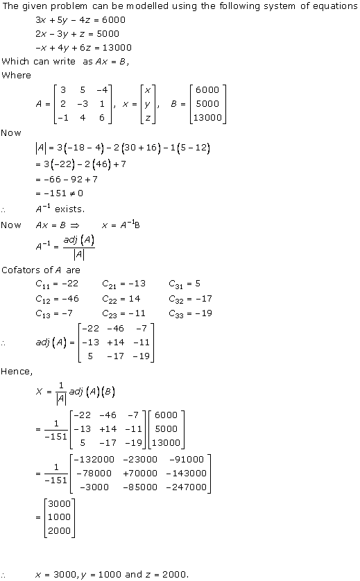 RD Sharma Class 12 Solutions Chapter 8 Solution of Simultaneous Linear Equations Ex 8.1 Q12
