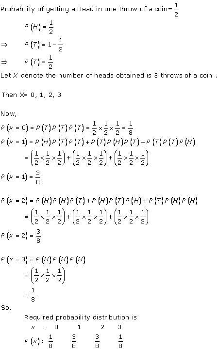 RD Sharma Class 12 Solutions Chapter 32 Mean And Variance of a Random Variable Ex 32.1 Q 8