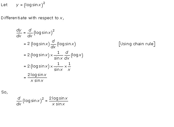 RD Sharma Class 12 Solutions Chapter 11 Differentiation Ex 11.2 Q18