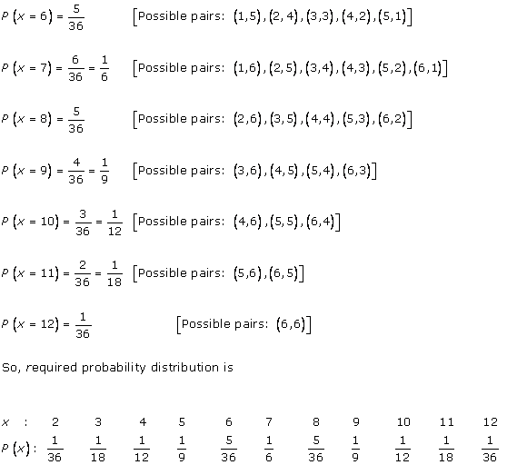 RD Sharma Class 12 Solutions Chapter 32 Mean And Variance of a Random Variable Ex 32.1 Q 12-i