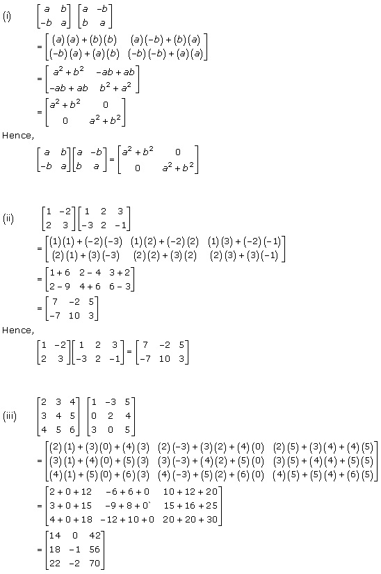 RD Sharma Class 12 Solutions Chapter 5 Algebra of Matrices Ex 5.3 Q1