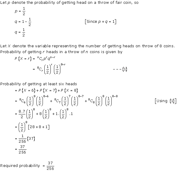 RD Sharma Class 12 Solutions Chapter 33 Binomial Distribution Ex 33.1 Q 11