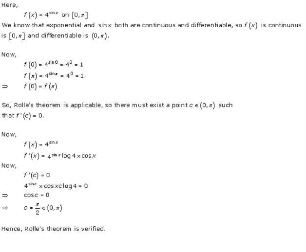 Free Online RD Sharma Class 12 Solutions Chapter 15 Mean Value Theorems Ex 15.1 Q6-xvi