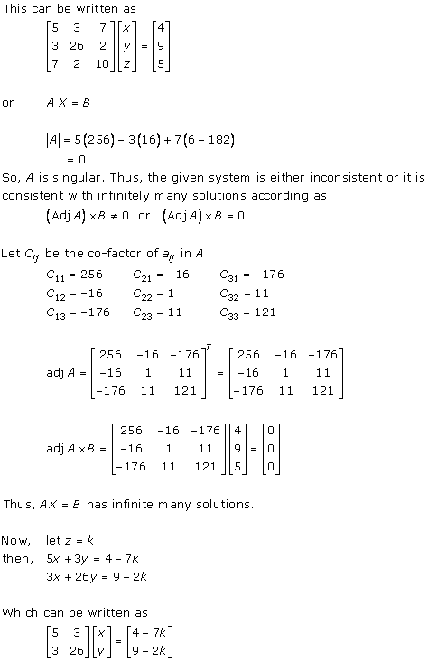 RD Sharma Class 12 Solutions Chapter 8 Solution of Simultaneous Linear Equations Ex 8.1 Q3-iii