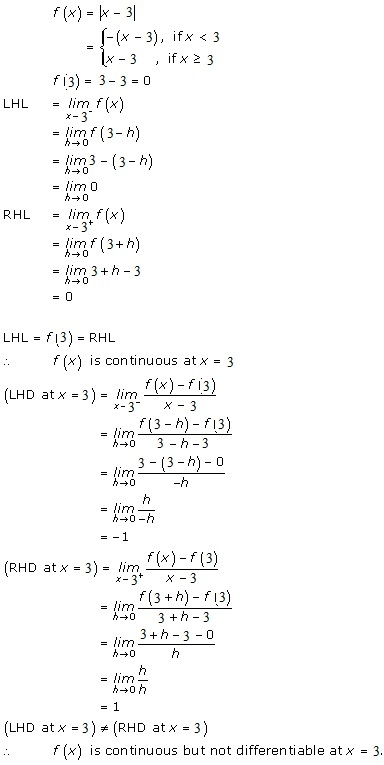 RD Sharma Class 12 Solutions Chapter 10 Differentiability Ex 10.1 Q1