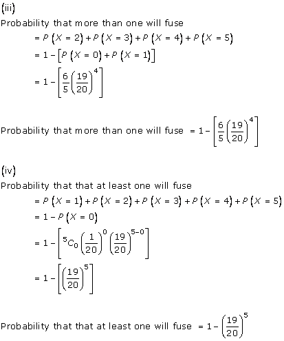 RD Sharma Class 12 Solutions Chapter 33 Binomial Distribution Ex 33.1 Q 17-i
