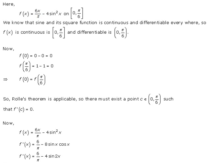 RD Sharma Class 12 Solutions Chapter 15 Mean Value Theorems Ex 15.1 Q6-xiv