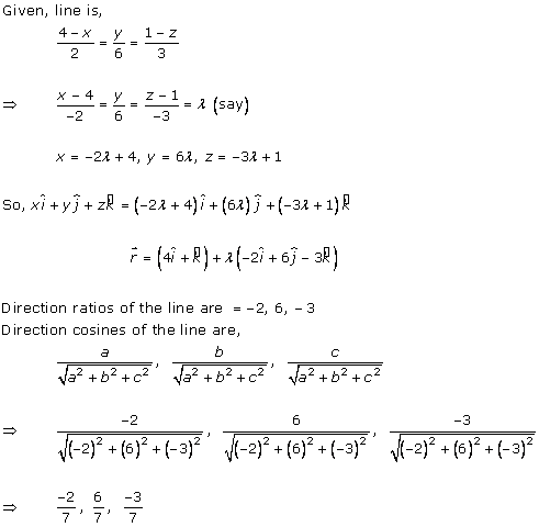 RD Sharma Class 12 Solutions Chapter 28 Straight Line in Space Ex 28.1 Q9