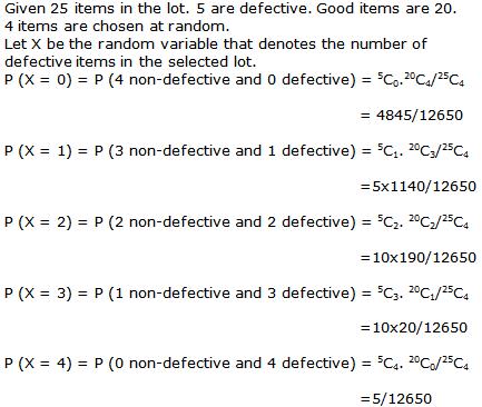 RD Sharma Class 12 Solutions Chapter 32 Mean And Variance of a Random Variable Ex 32.1 Q 20