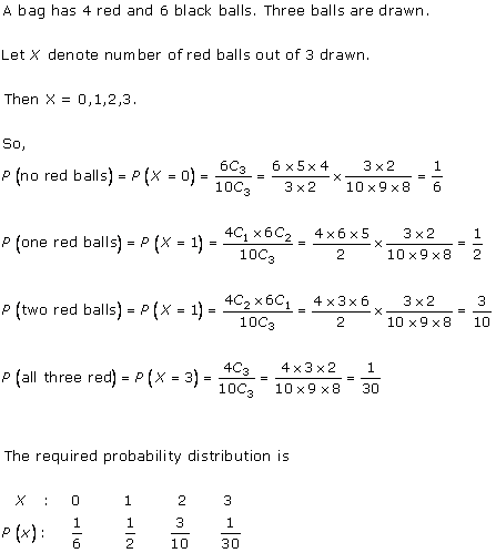 RD Sharma Class 12 Solutions Chapter 32 Mean And Variance of a Random Variable Ex 32.1 Q 10