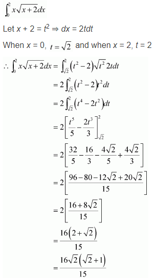 NCERT Class 12 Solutions Integrals Ex 7.10 Q 8