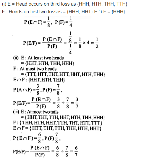 NCERT Solutions Class 12 Maths Chapter 13 Probability Ex 13.1 Q 6