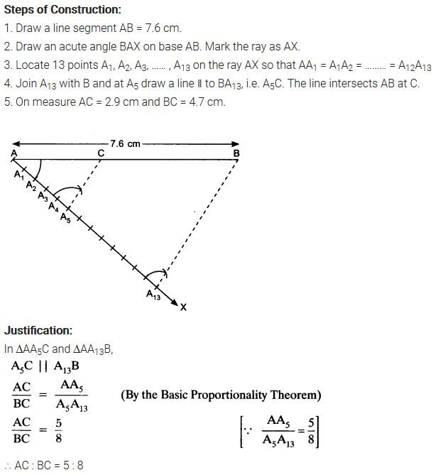 NCERT Solutions For Class 10 Maths Chapter 11 Pdf Constructions Ex 11.1 Q1