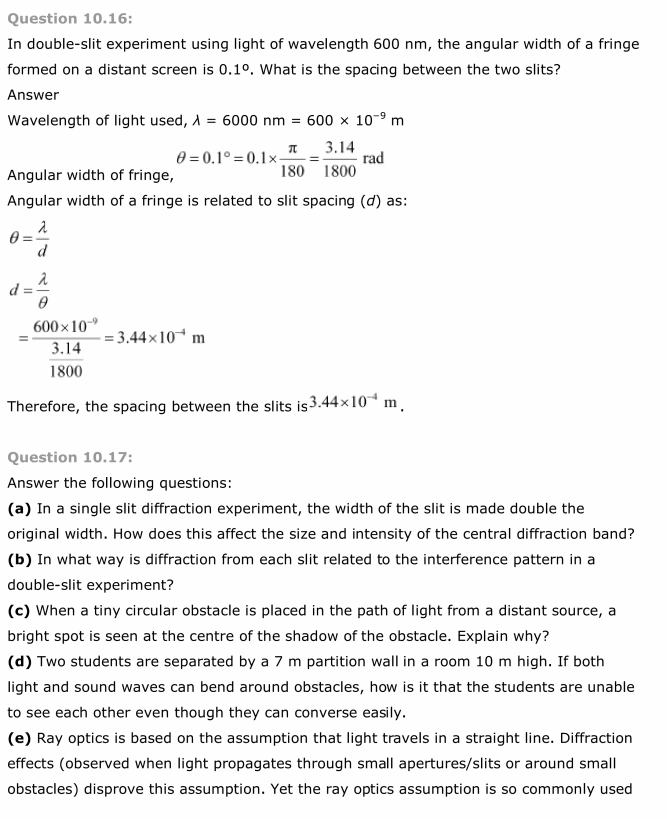 NCERT Solutions For Class 12 Physics Chapter 10 Wave Optics 13