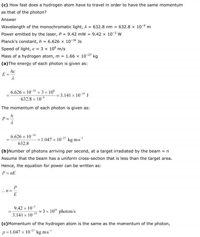 NCERT Solutions For Class 12 Physics Chapter 11 Dual Nature of Radiation and Matter 4