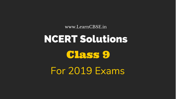 NCERT Solutions for Class 9