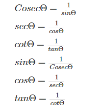 Trigonometric Formulas Reciprocal Relations