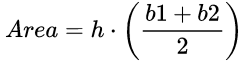 Area of Trapezoid Maths Formulas