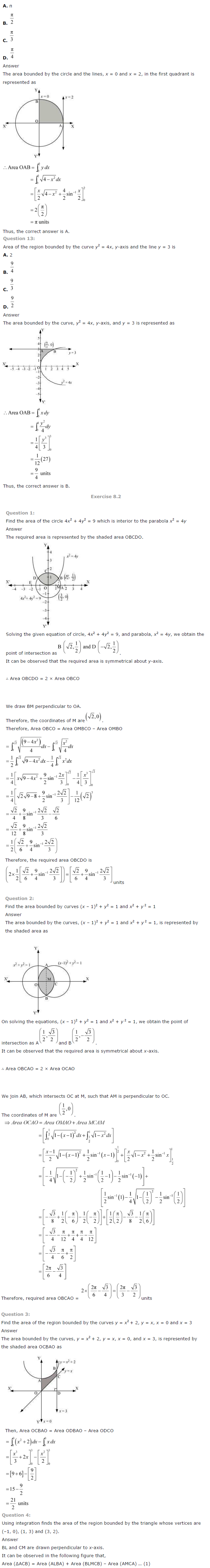 NCERT Solutions for Class 12 Maths Chapter 8 Application of Integrals 3