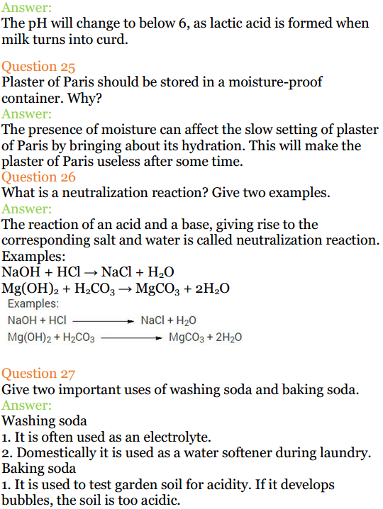 acid base and salt class 10 notes