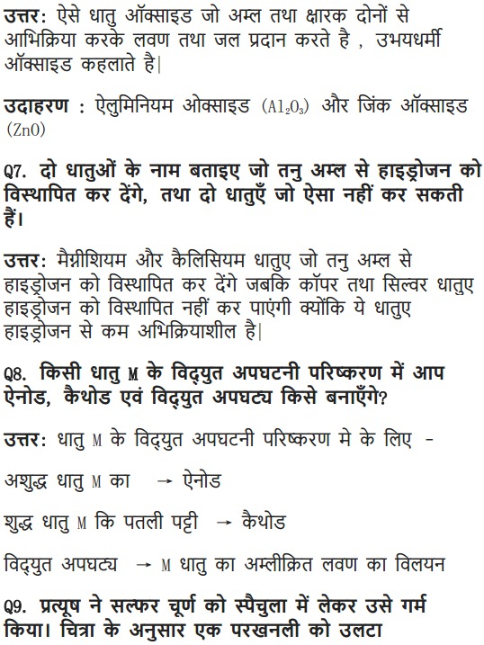 NCERT Solutions for Class 10 Science Chapter 3 Metals and Non-metals Hindi Medium 11