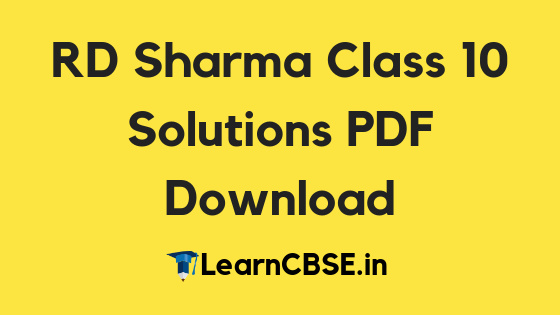 RD Sharma Class 10 Solutions