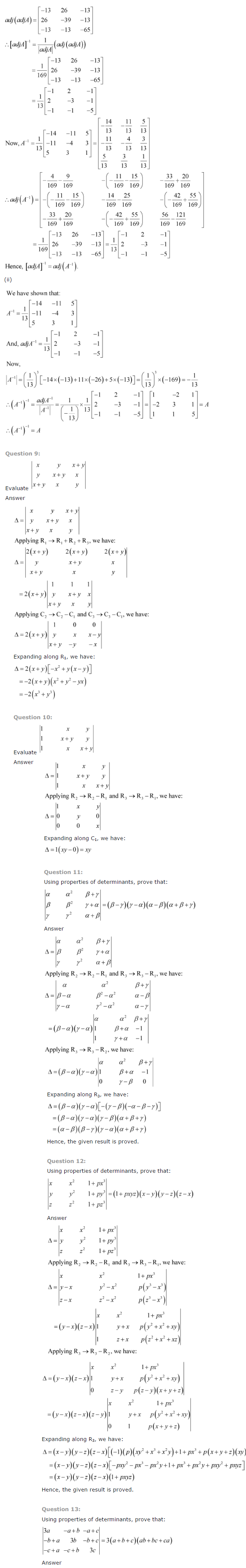 NCERT Solutions for Class 12 Maths Chapter 4 Determinants 15