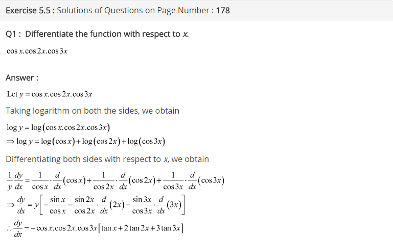 NCERT Solutions for Class 12 Maths Chapter 5 Continuity and Differentiability 5