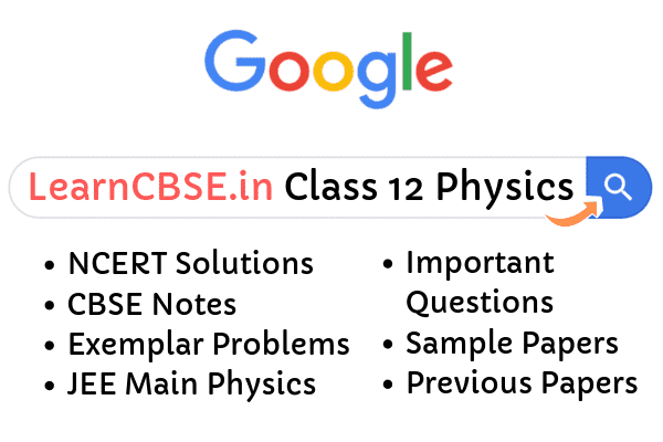 NCERT Solutions for Class 12 Physics