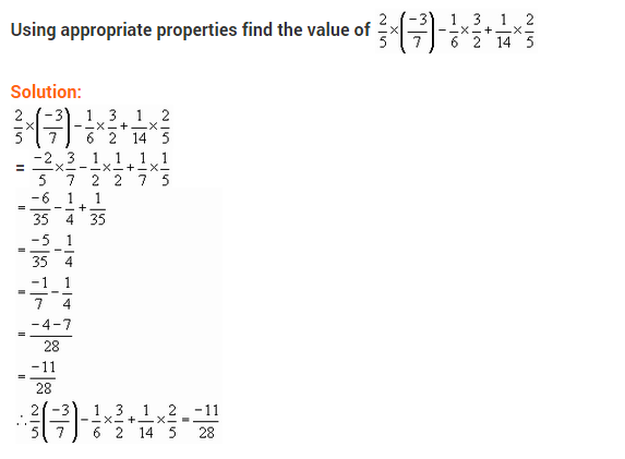 NCERT Solutions for Class 8 Maths Chapter 1 Rational Numbers Ex 1.1 q-1.1