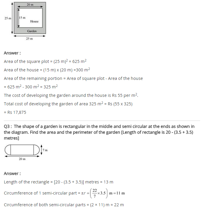 NCERT Solutions for Class 8 Maths Chapter 11 Mensuration Ex 11.1 q-2