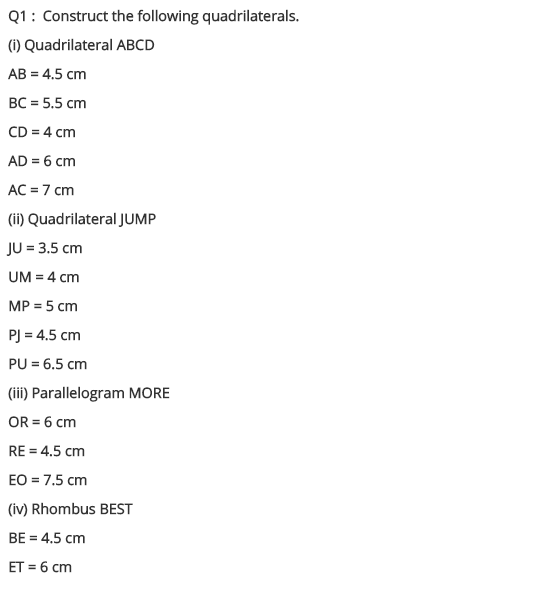 NCERT Solutions for Class 8 Maths Chapter 4 Practical Geometry Ex 4.1 A1