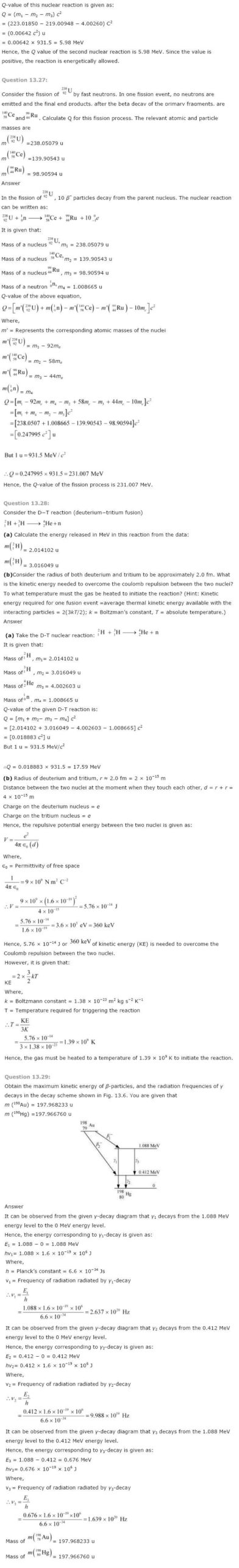 NCERT Solutions For Class 12 Physics Chapter 13 Nuclei 6